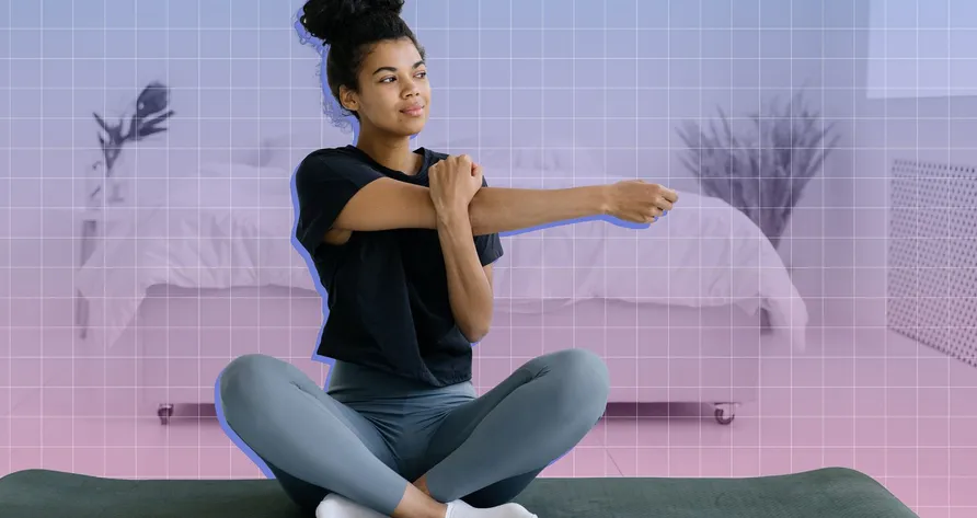 Gentle evening yoga stretch